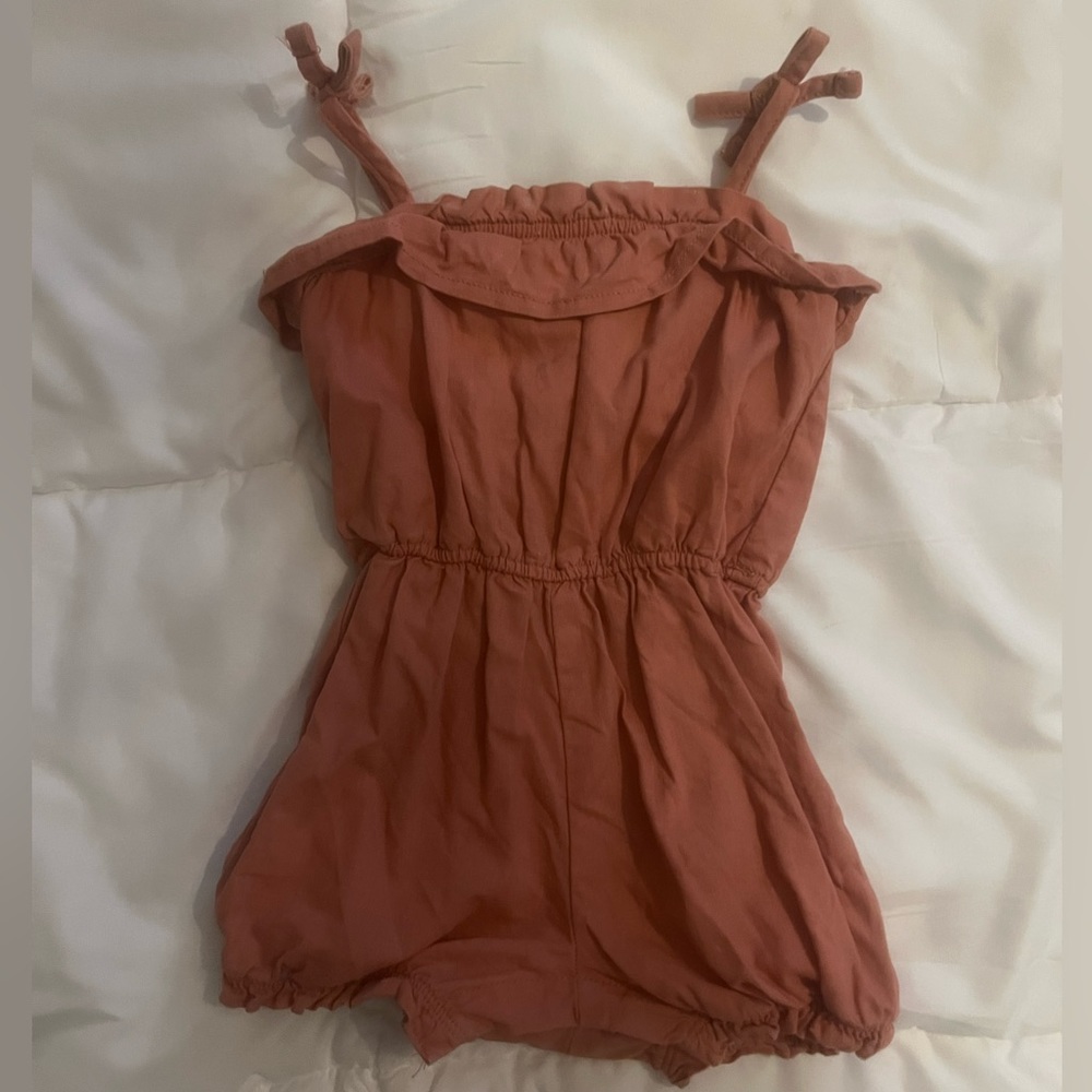 Adorable girls romper with ruffles